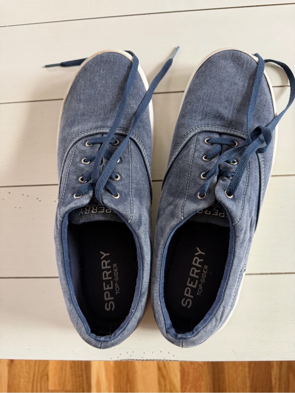 Sperry Blue Canvas Men’s Lace-Up Sneakers